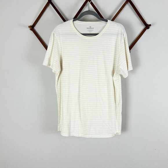 BOMBAS Short Sleeve Striped Tee Men’s Size Large GUC - Picture 1 of 4